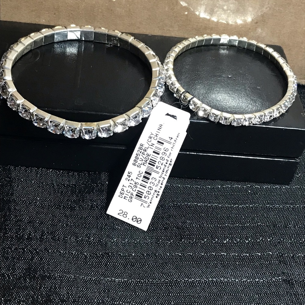 Two Silver Costume Bracelets